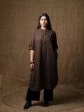 THE CLASSIC KURTA DRESS  - BROWN