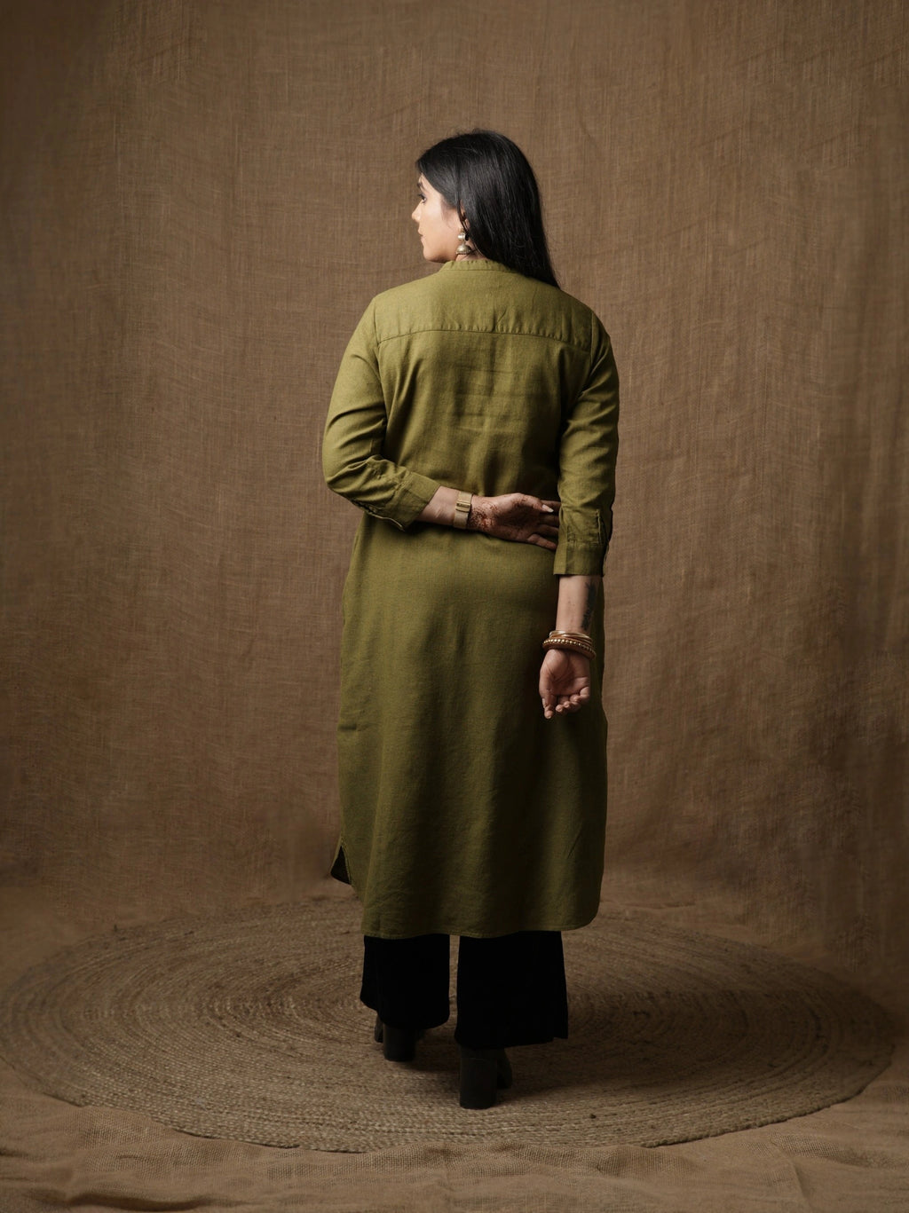 THE CLASSIC KURTA DRESS - SAGE GREEN