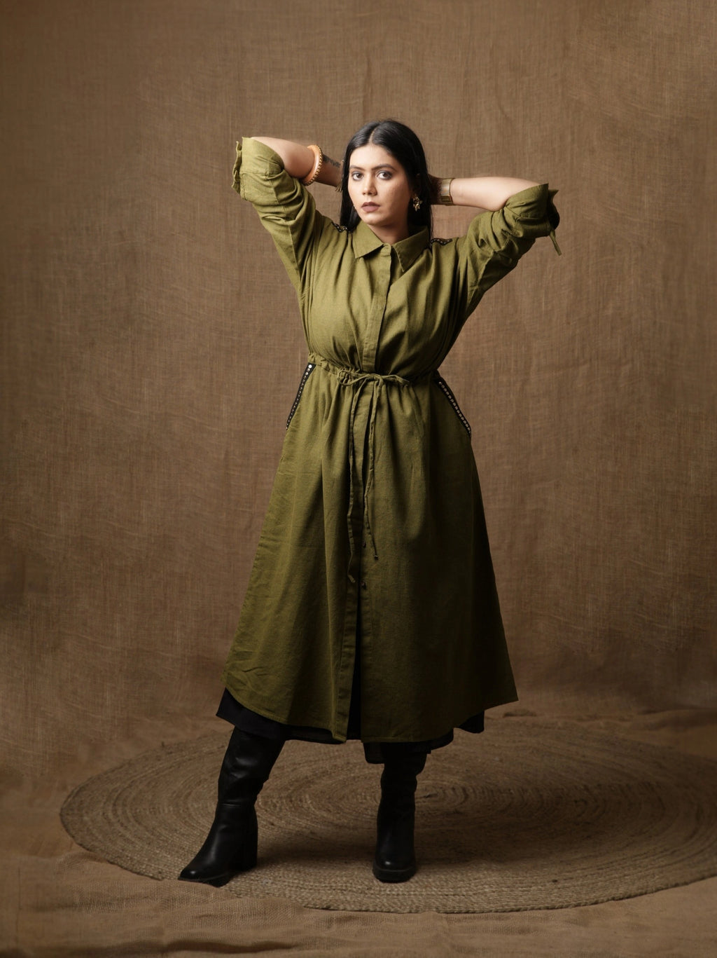 The Ultimate Olive Cambridge Dress