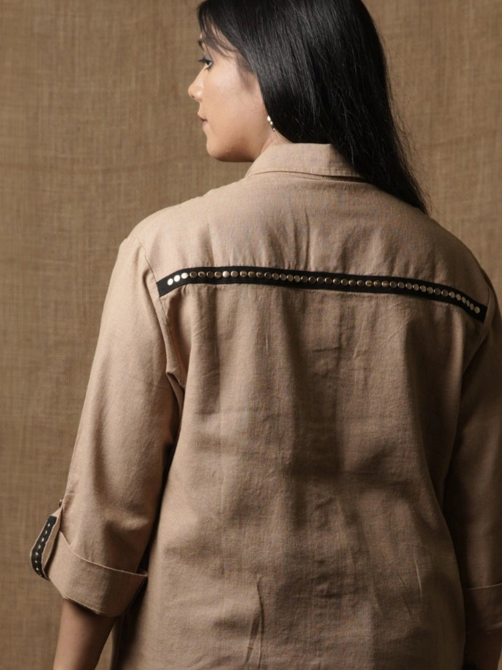 POLICE SHIRT TOP - BEIGE