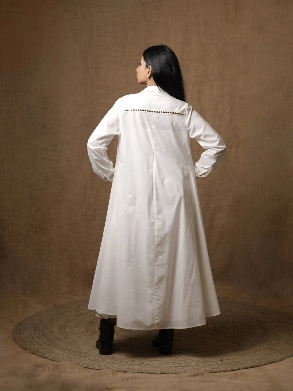 ALINE SHIRT DRESS - WHITE