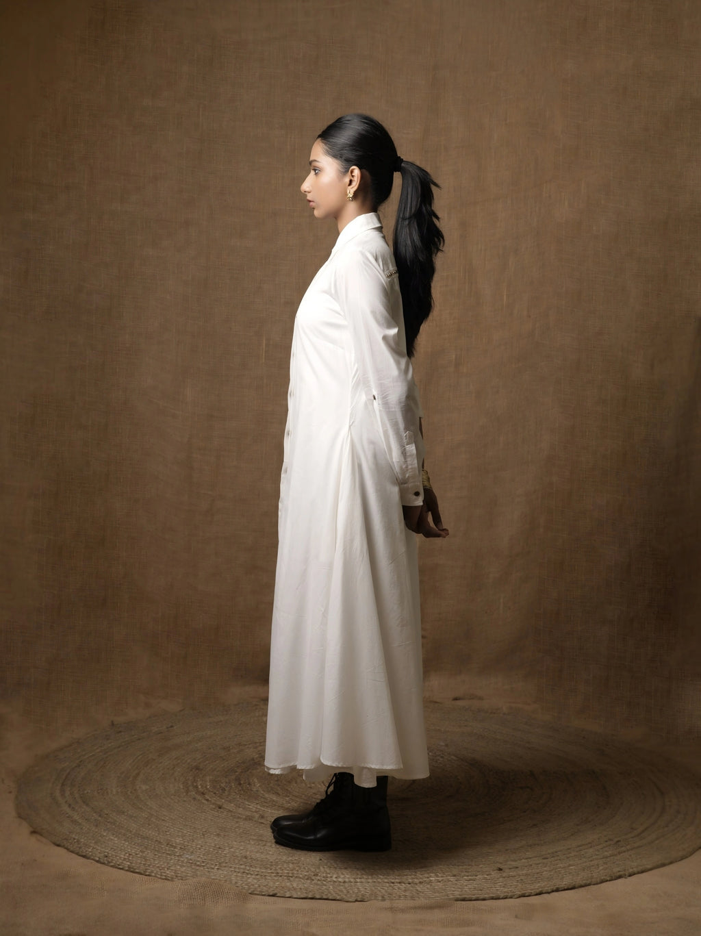 ALINE SHIRT DRESS - WHITE