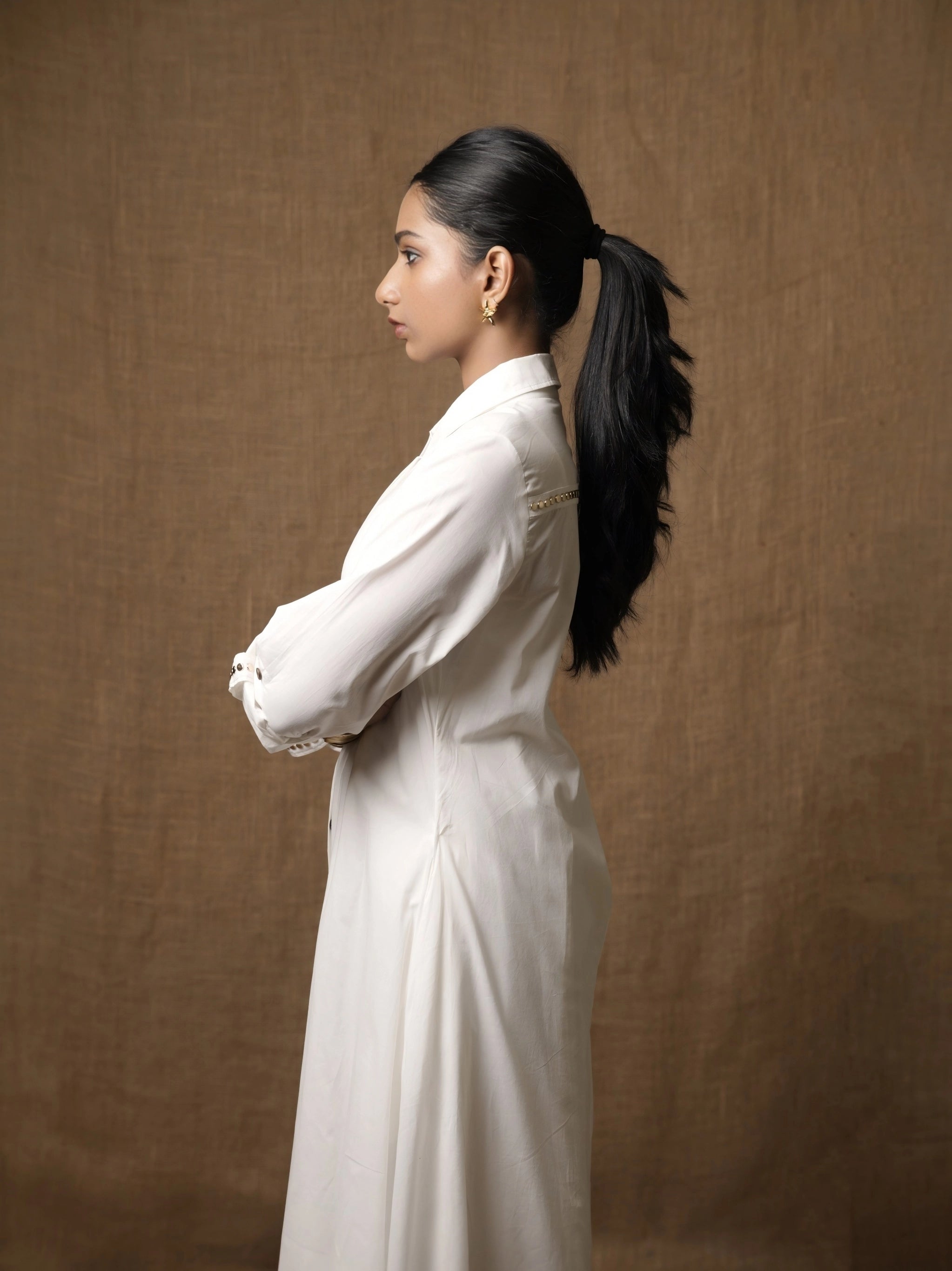 ALINE SHIRT DRESS - WHITE