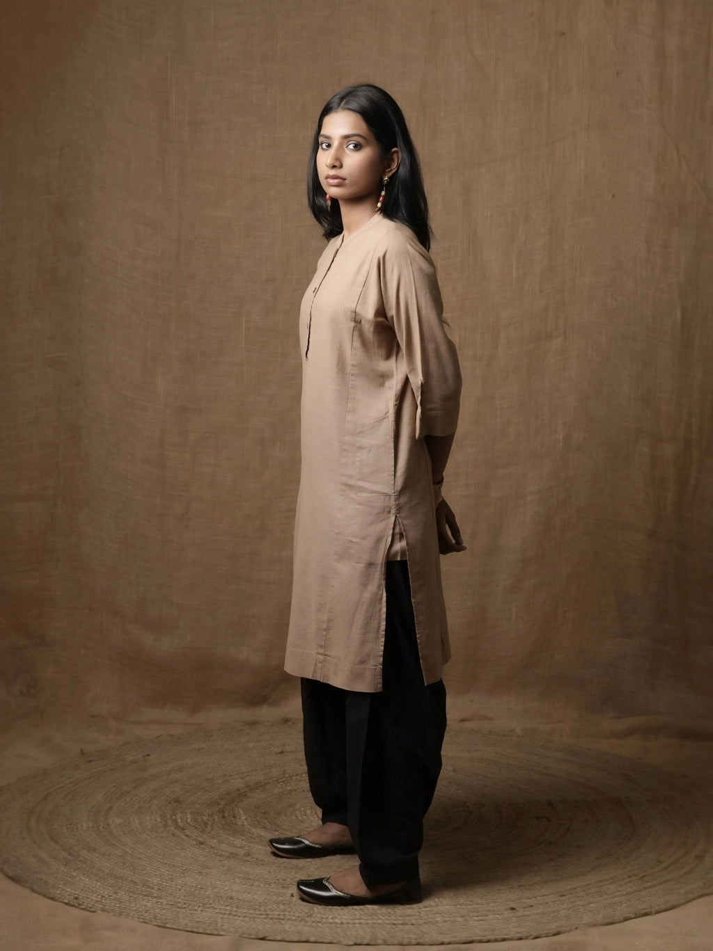 THE HIND BHARAT KURTA - BEIGE