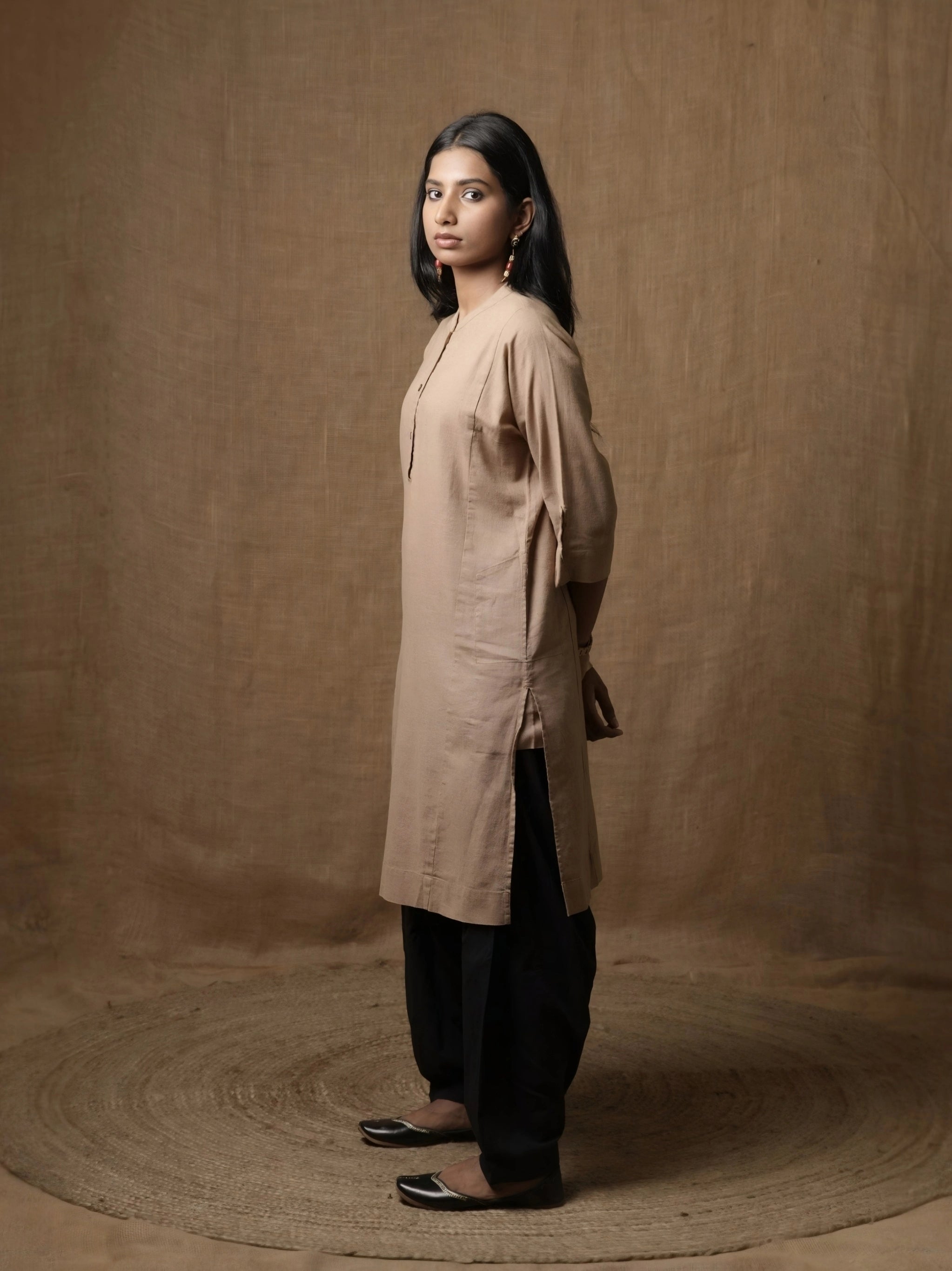 THE HIND BHARAT KURTA - BEIGE
