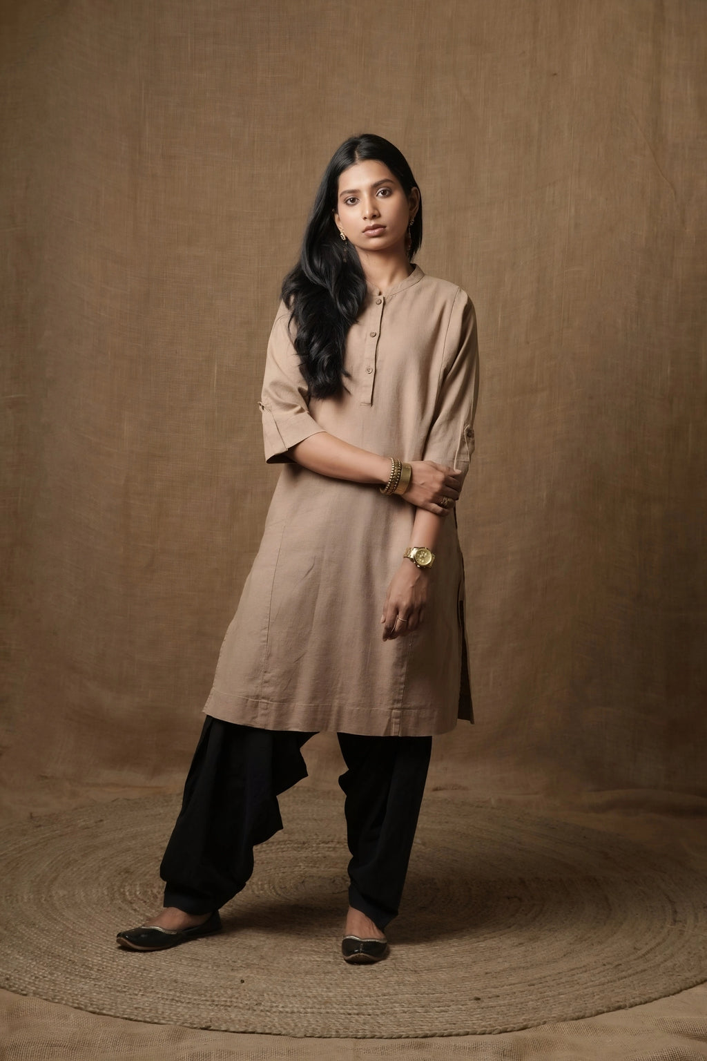 THE HIND BHARAT KURTA - BEIGE