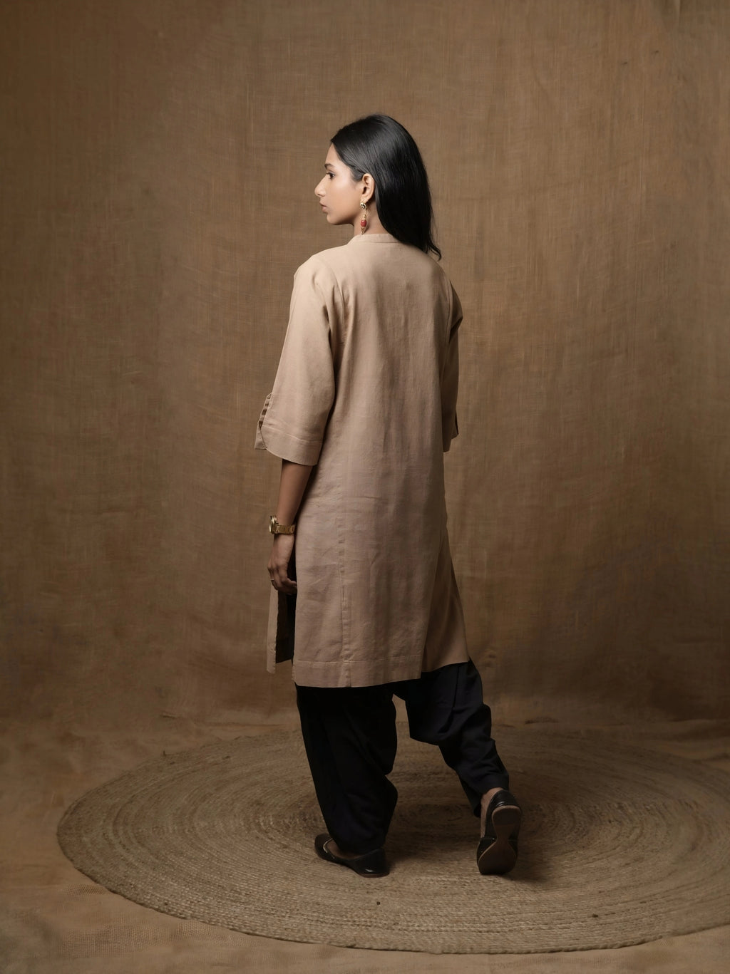 THE HIND BHARAT KURTA - BEIGE