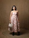 PANNELLED SPAGHETTI DRESS - CHERRY BLOSSOM