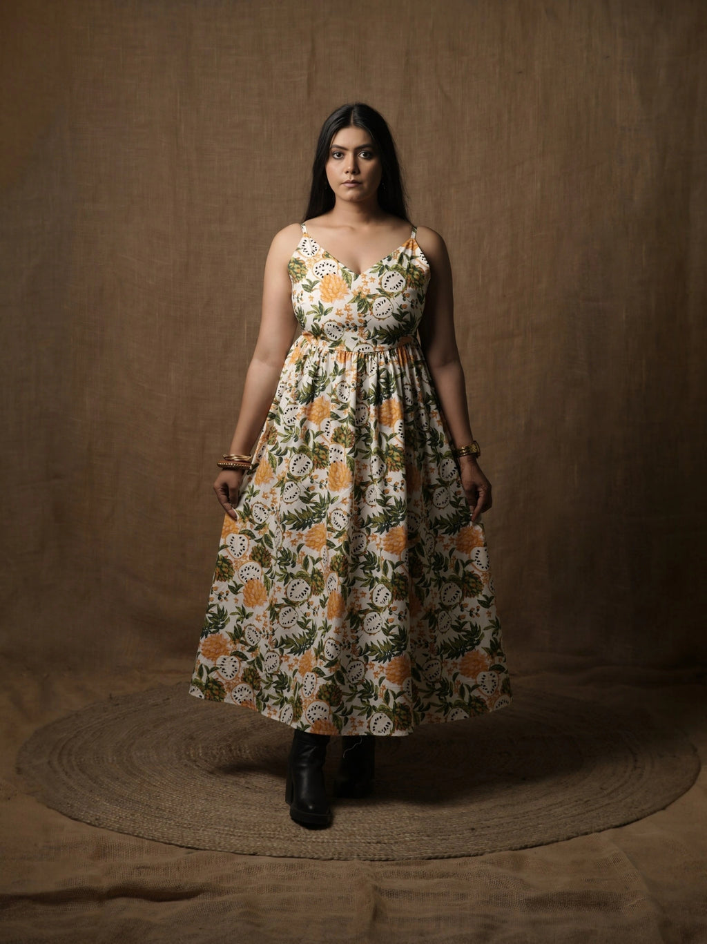 THE SWEETHEART MIDI DRESS - WILD FOREST