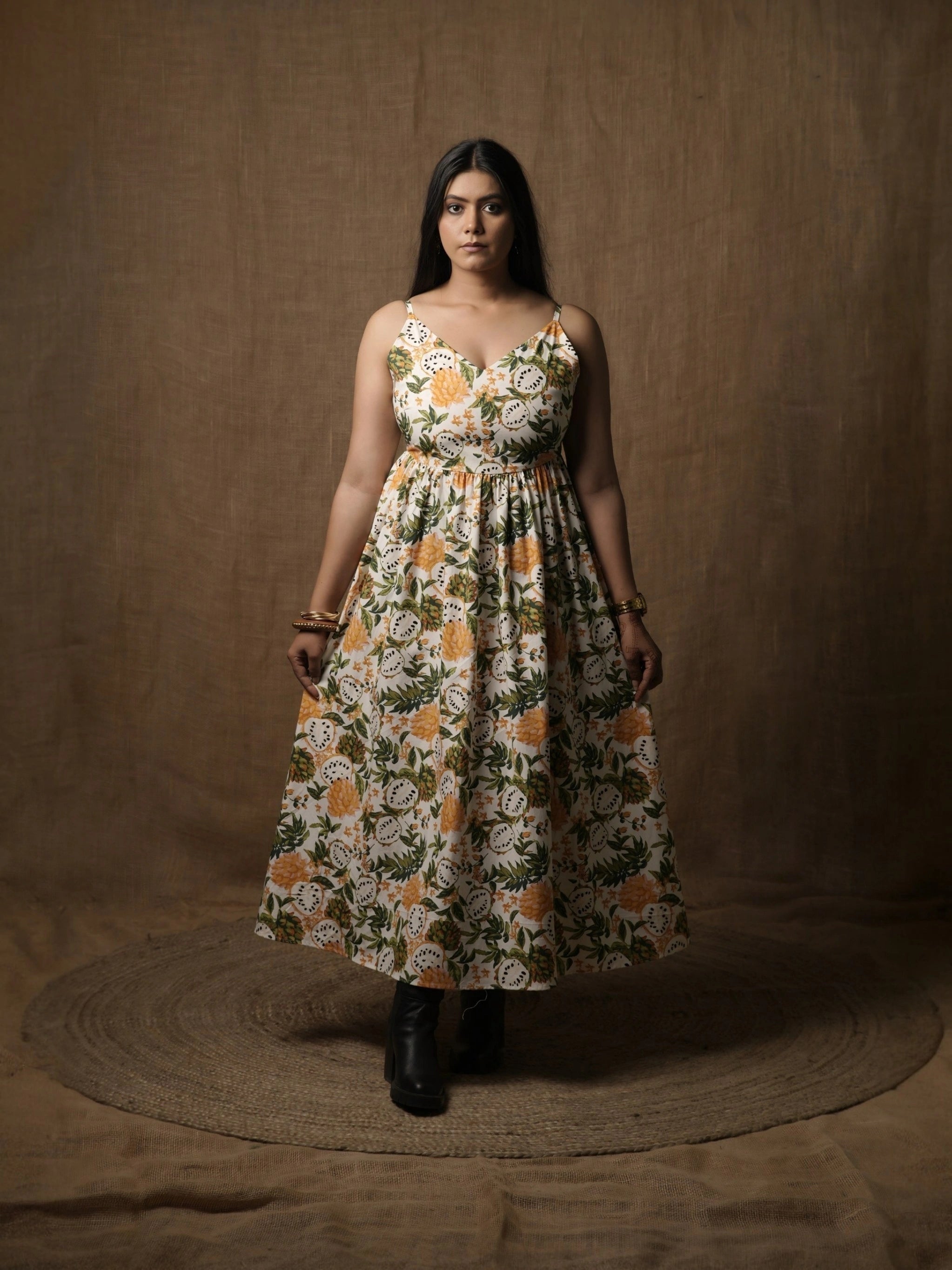 THE SWEETHEART MIDI DRESS - WILD FOREST