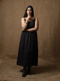 THE SWEETHEART MIDI DRESS - BLACK