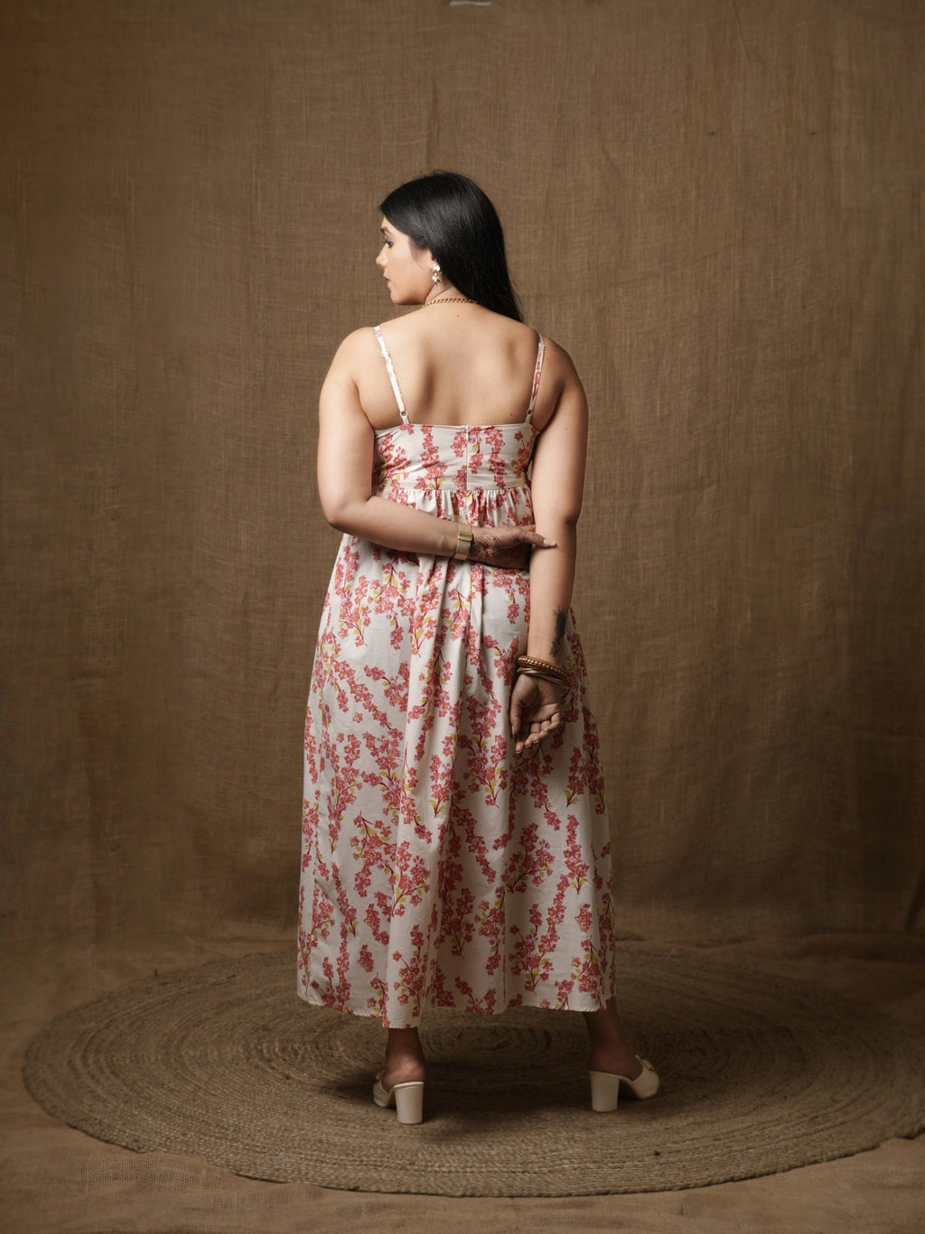 THE SWEETHEART MIDI DRESS - CHERRY BLOSSOM