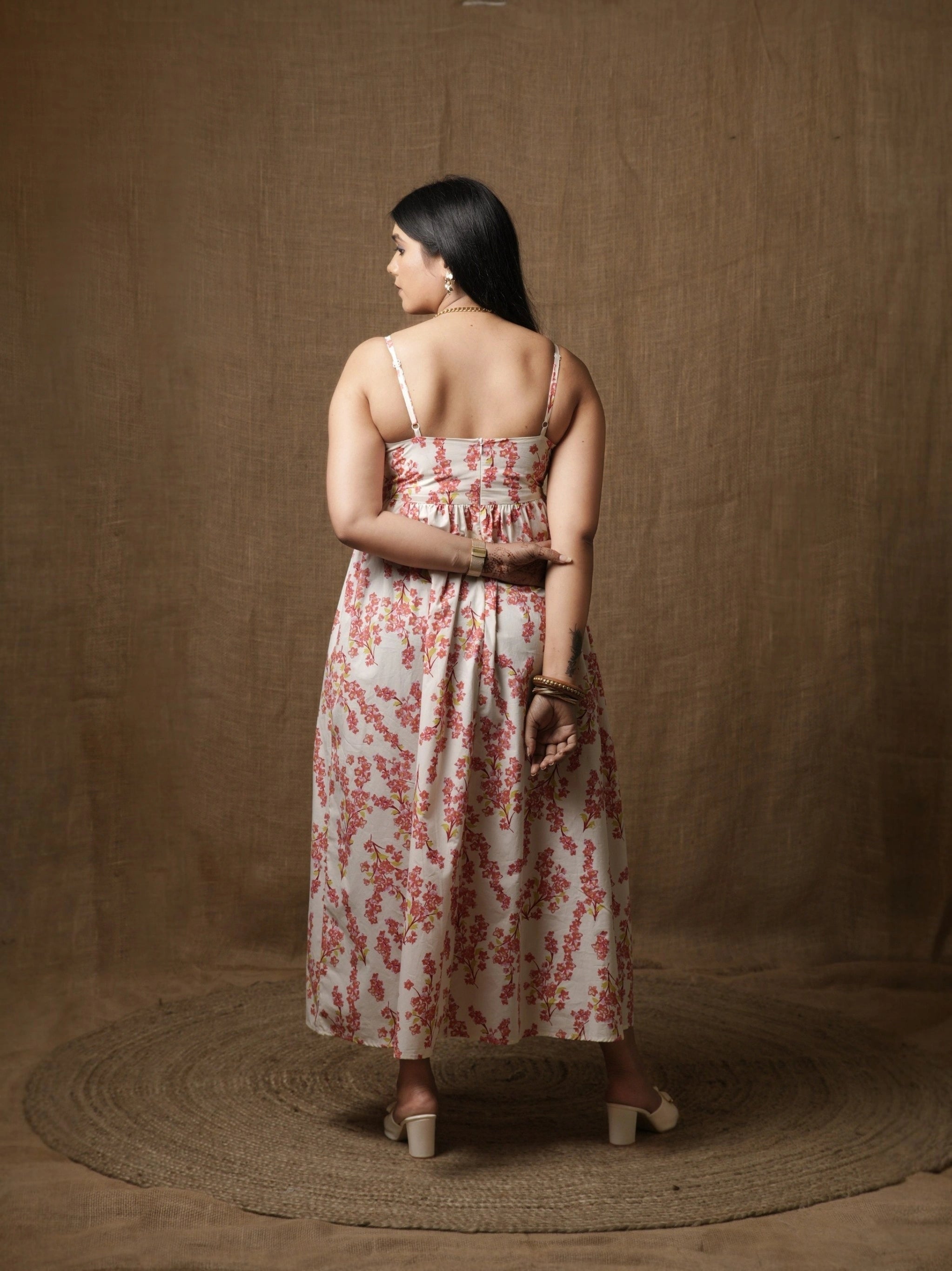 THE SWEETHEART MIDI DRESS - CHERRY BLOSSOM