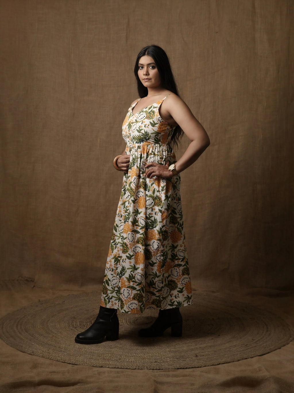 THE SWEETHEART MIDI DRESS - WILD FOREST