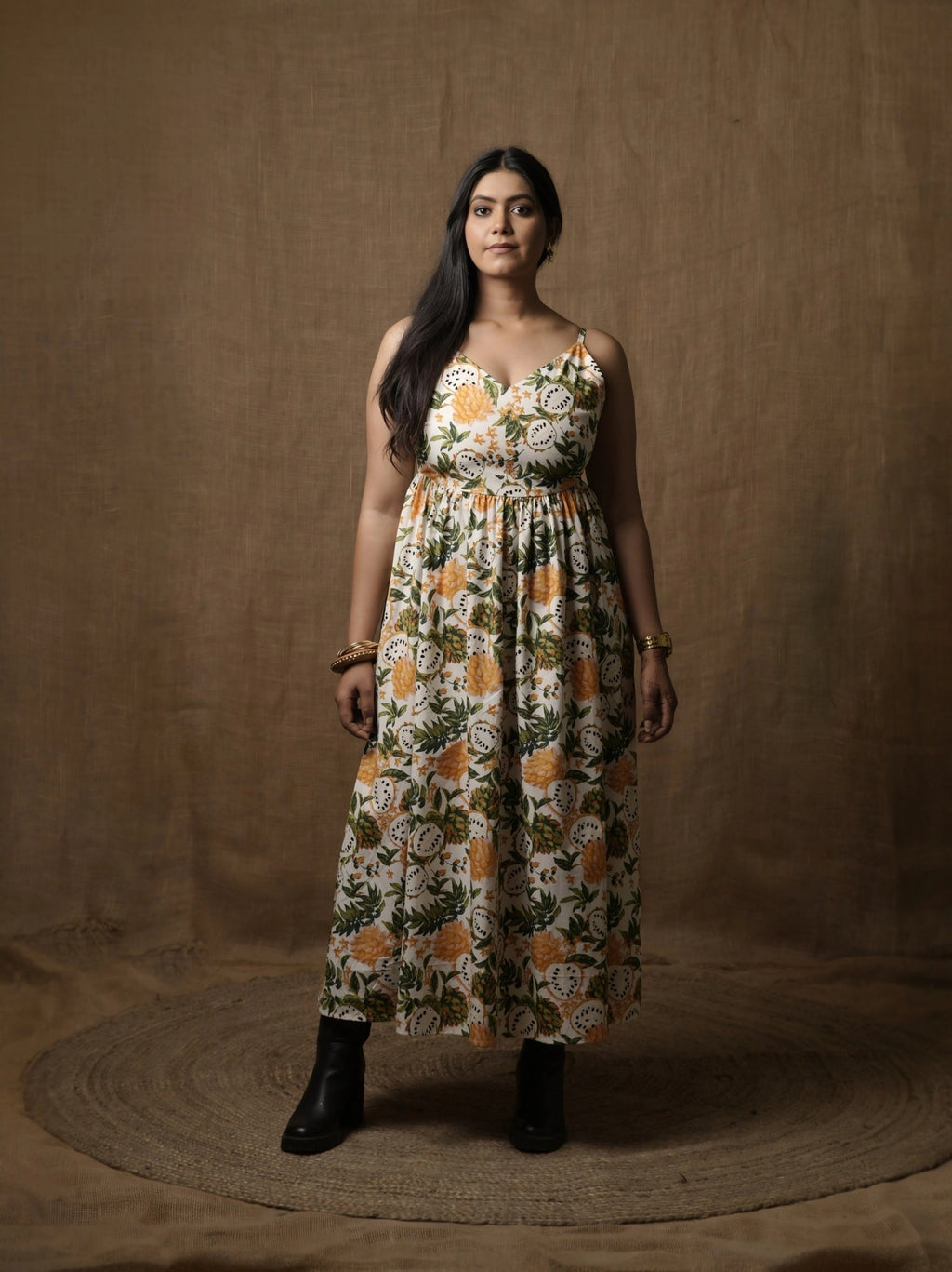 THE SWEETHEART MIDI DRESS - WILD FOREST