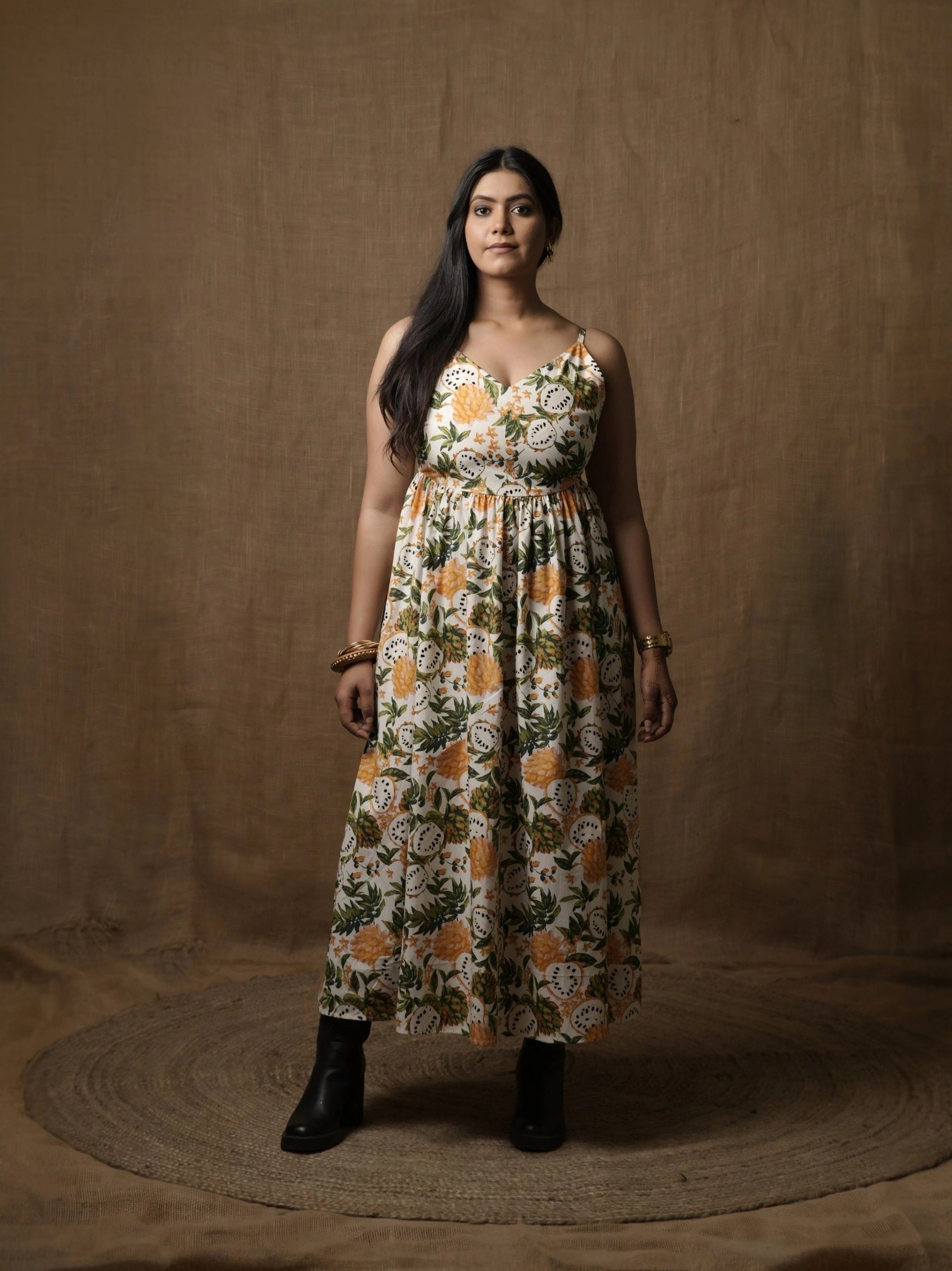THE SWEETHEART MIDI DRESS - WILD FOREST