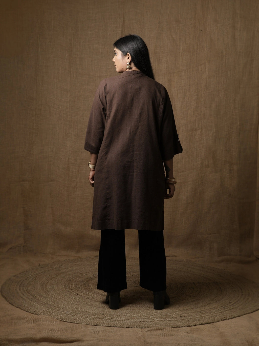 THE HIND BHARAT KURTA - BROWN