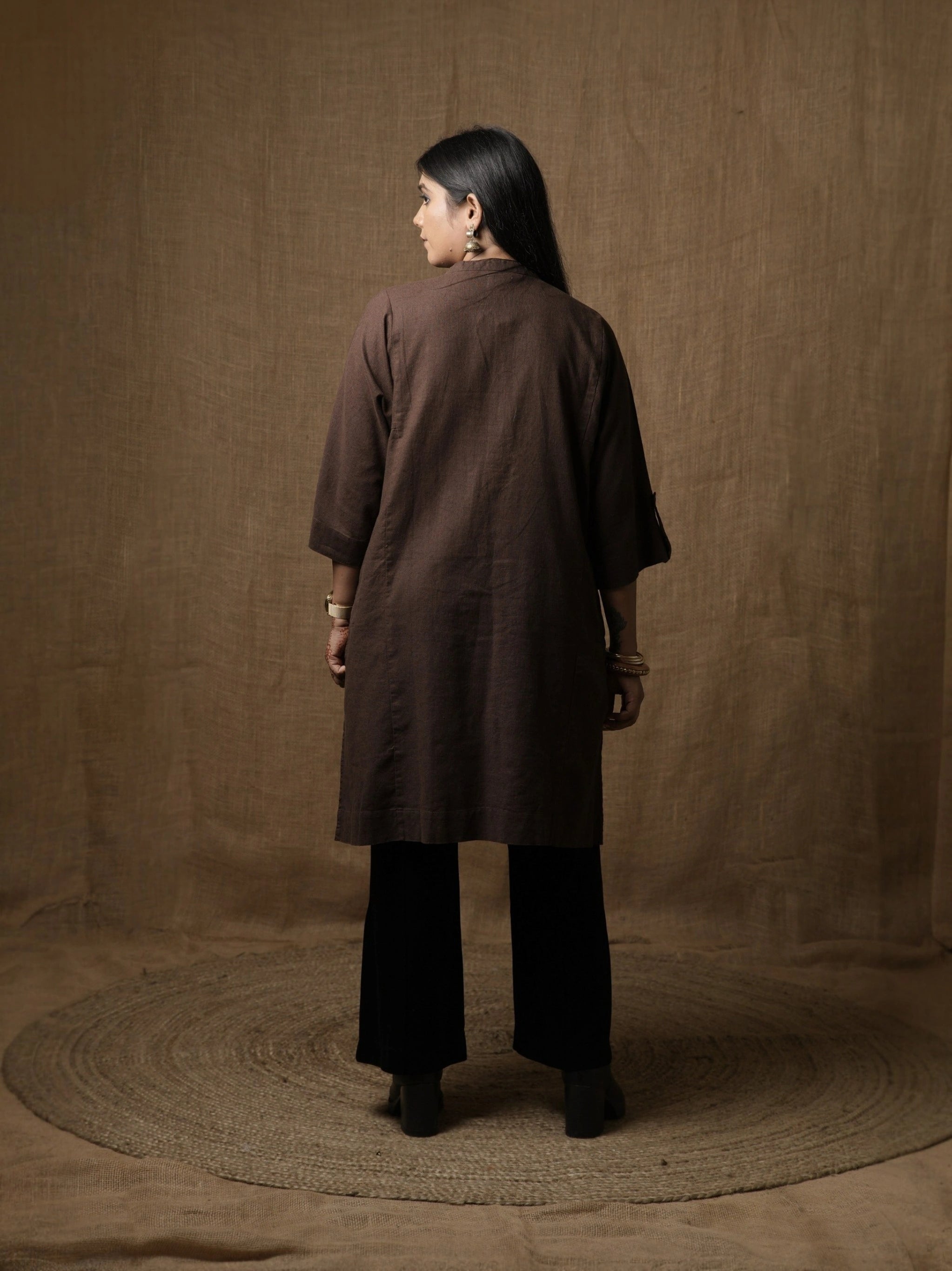 THE HIND BHARAT KURTA - BROWN