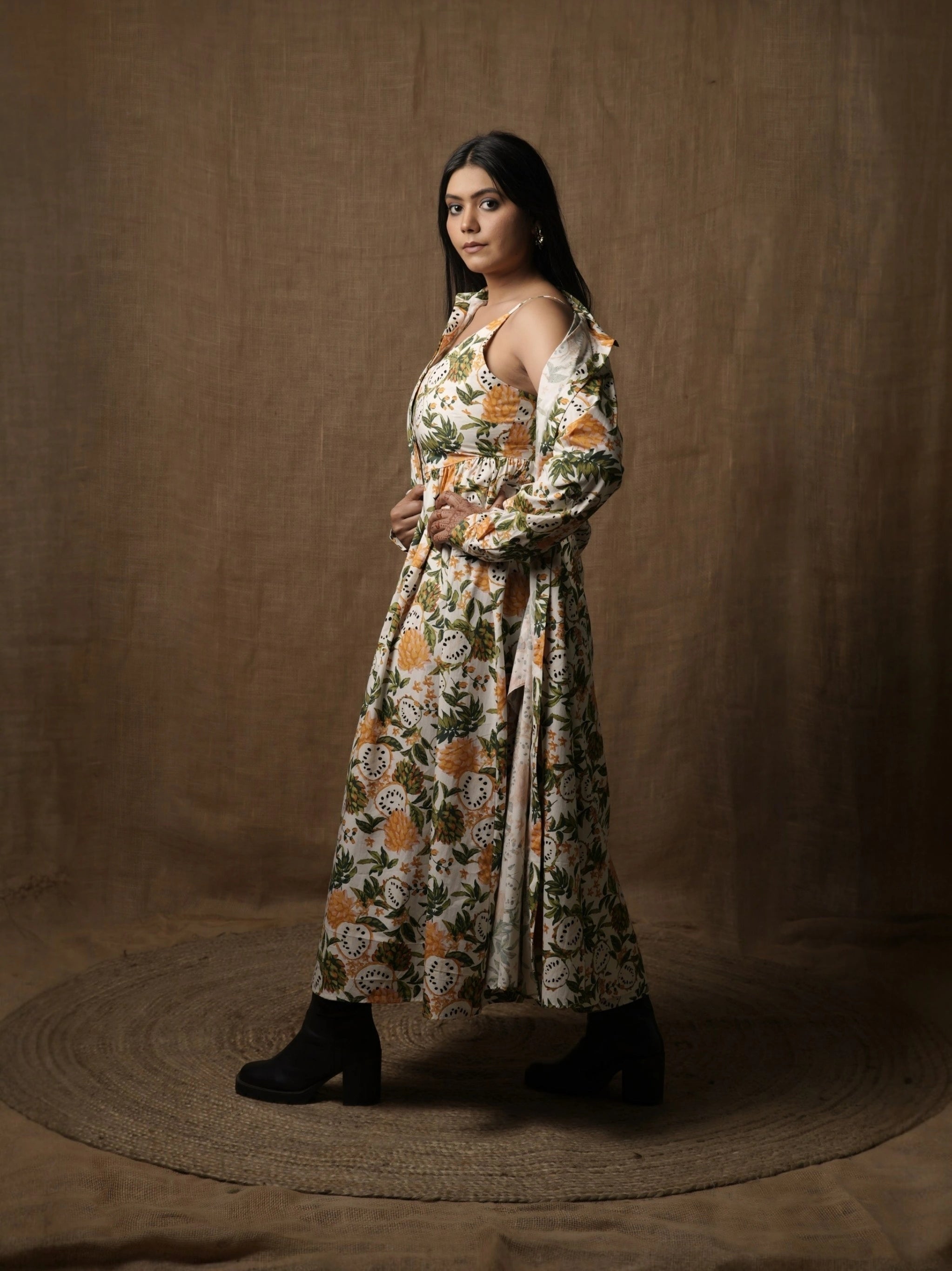 ALINE SHIRT DRESS - WILD FOREST