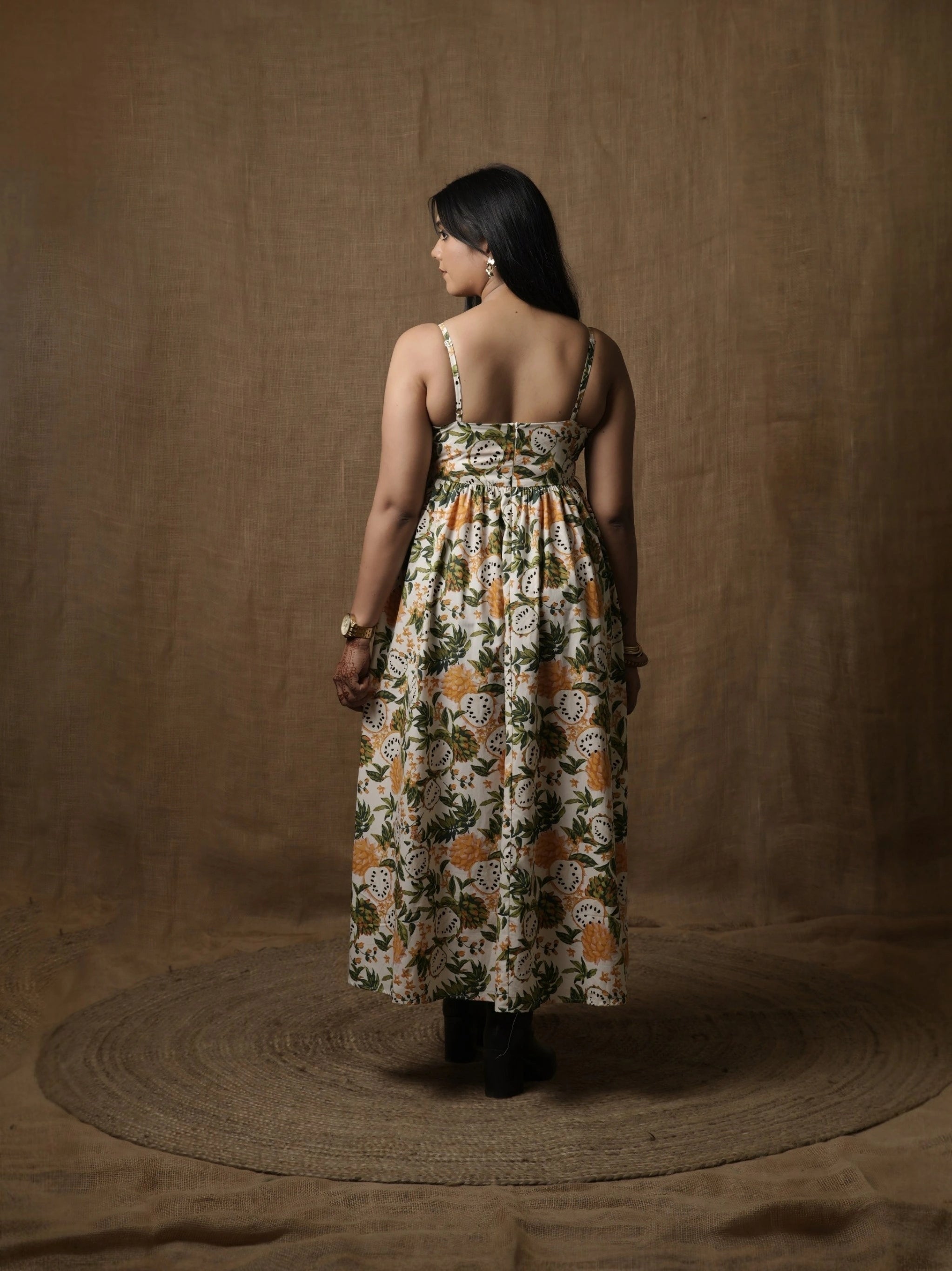 THE SWEETHEART MIDI DRESS - WILD FOREST