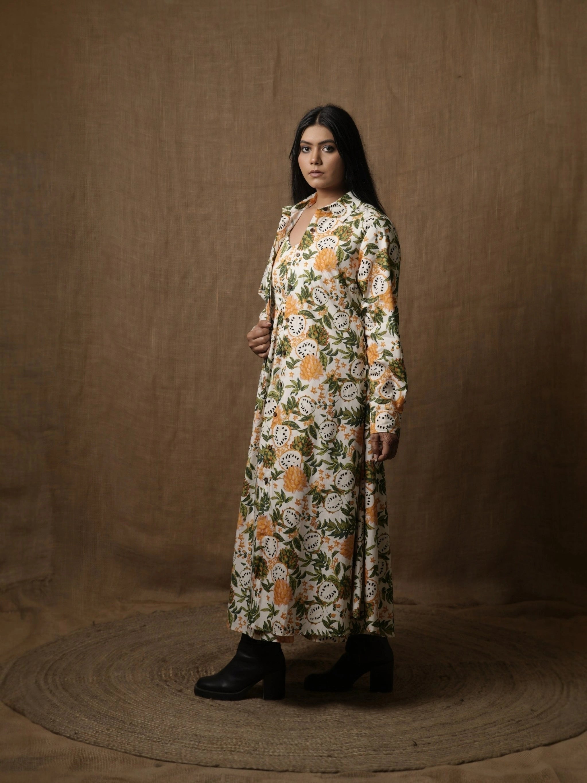 ALINE SHIRT DRESS - WILD FOREST