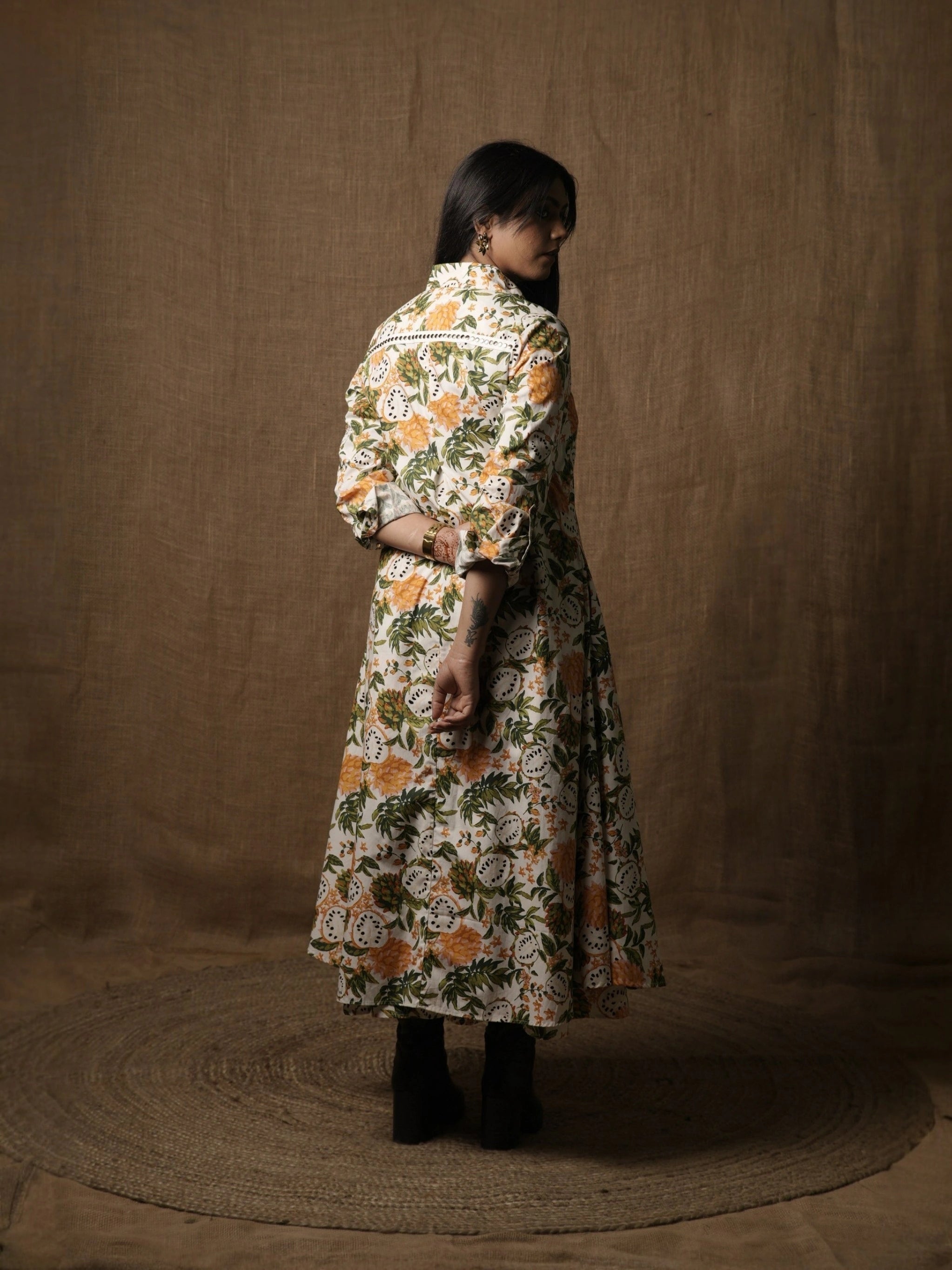ALINE SHIRT DRESS - WILD FOREST