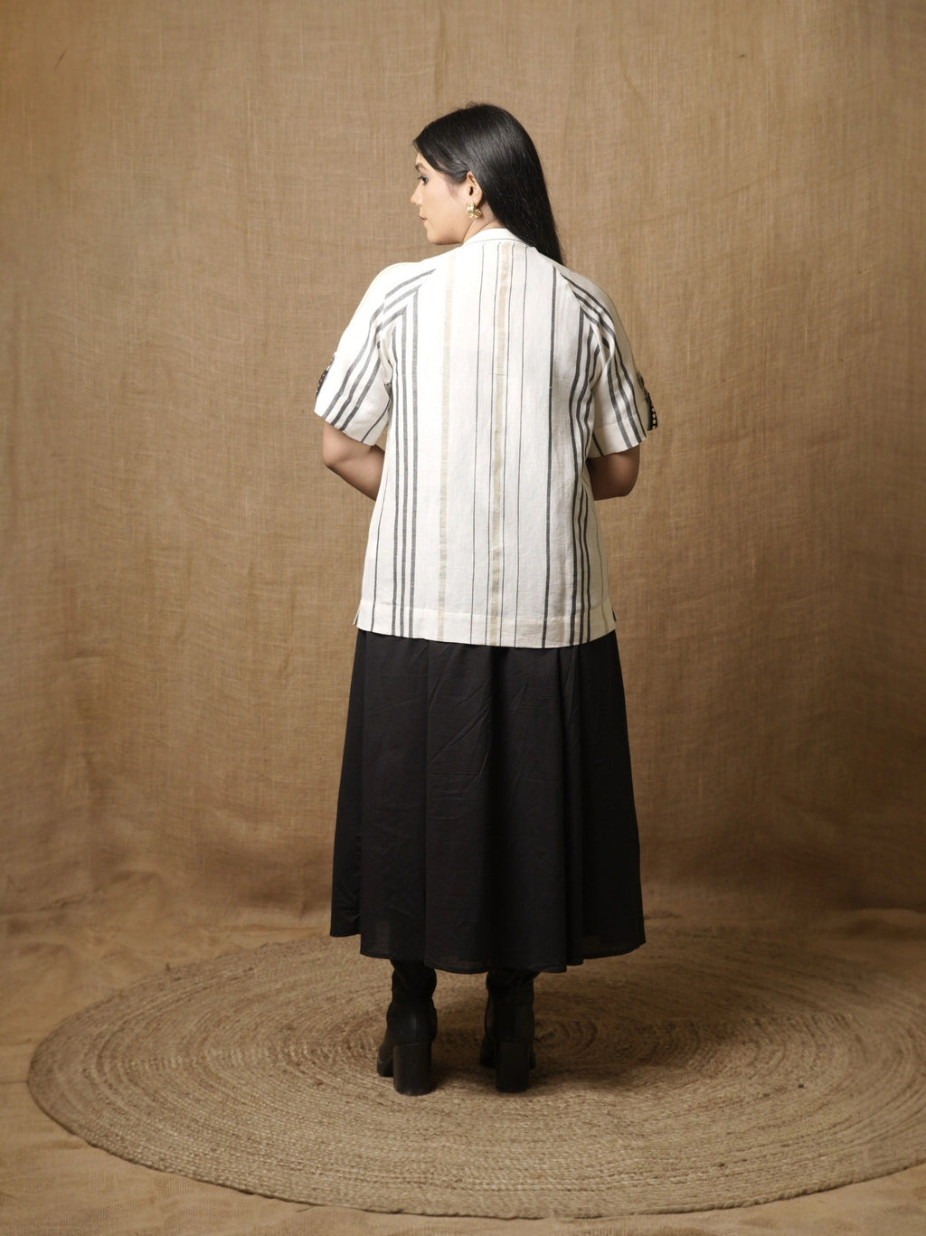 WRANGLEN SLEEVE WHITE SHIRT TOP